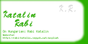 katalin rabi business card